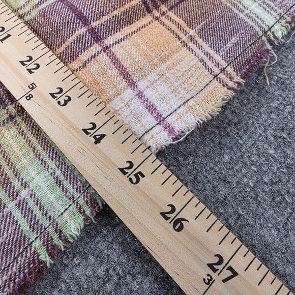 BDG Shirt Womens XS Multicolor Plaid Flannel Raw Hem Button Up Relaxed Fit Boho - Picture 8 of 16